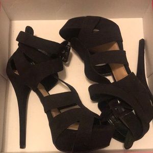 Black Strap Platform Stilettos -BRAND NEW!!